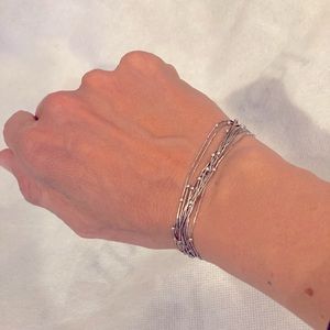 Real silver delicate minimal authentic bracelet